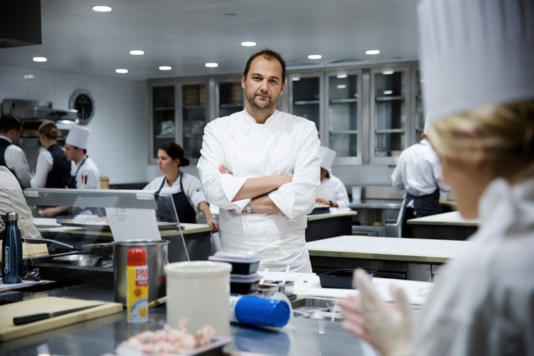 Daniel Humm, the chef and co-owner of Eleven Madison Park, in the restaurant’s kitchen. Credit Benjamin Norman for The New York Times